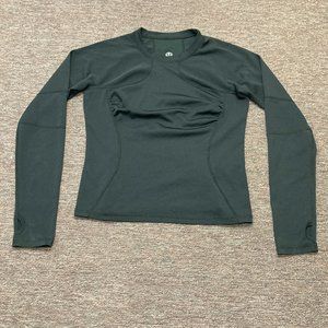 Lululemon Women's Size 8 Shirt Long Sleeve Nylon Blend Logo Black